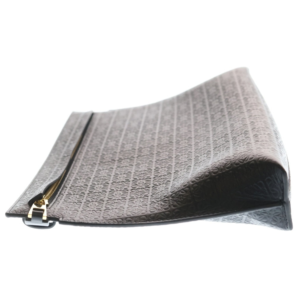 LOEWE(ロエベ) リピートT クラッチバッグ セカンドバッグ ポーチ ケース ブラック レザー ゴールド金具 レディース