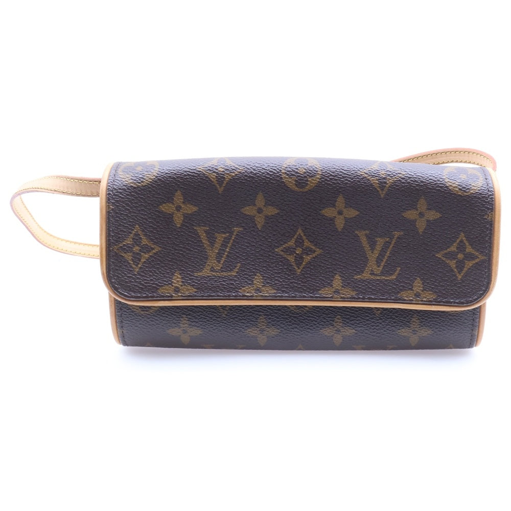 LOUIS VUITTON(ルイヴィトン) モノグラム ポシェットツインPM ショルダーバッグ ミニバッグ ショルダーポシェット PVC×レザー M51854 ゴールド金具 レディース