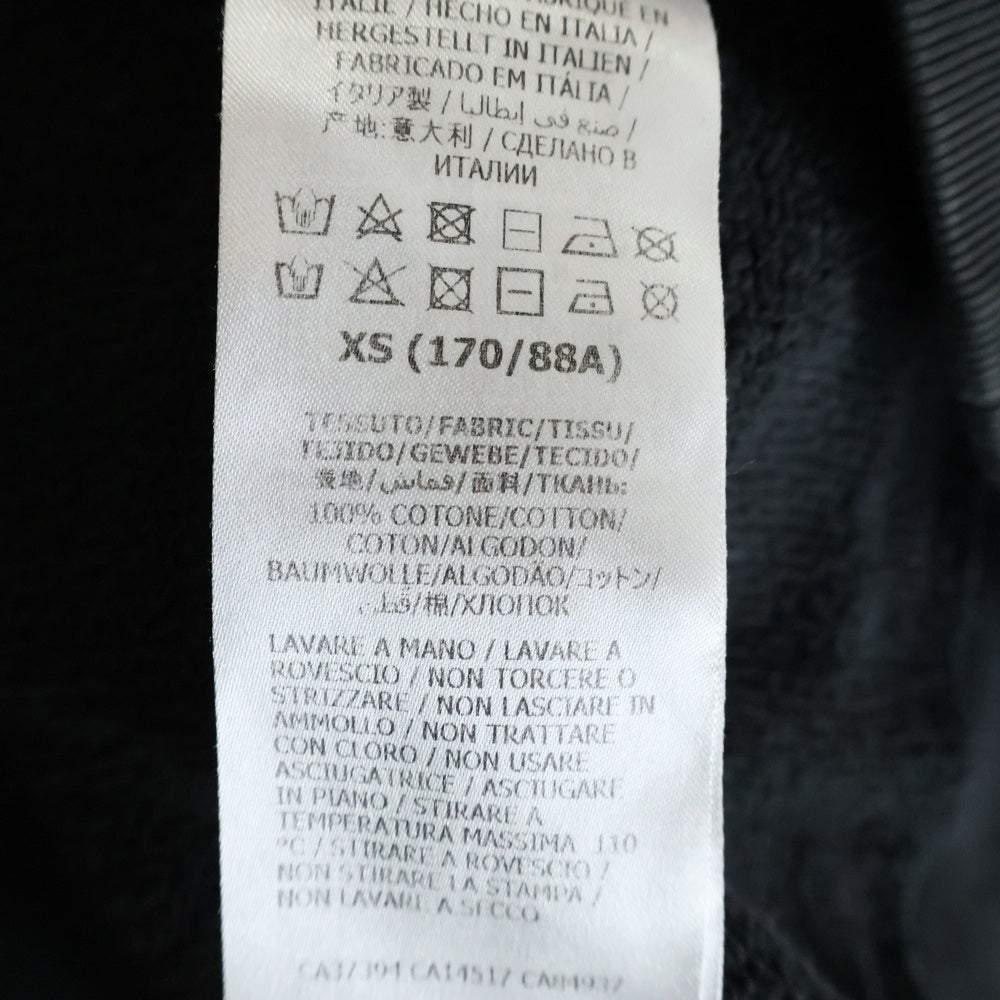 GUCCI(グッチ) 20AW GGロゴ アームライン ハーフジップ プルオーバー スウェットパーカー フーディ ブラック 627079 XJCOH