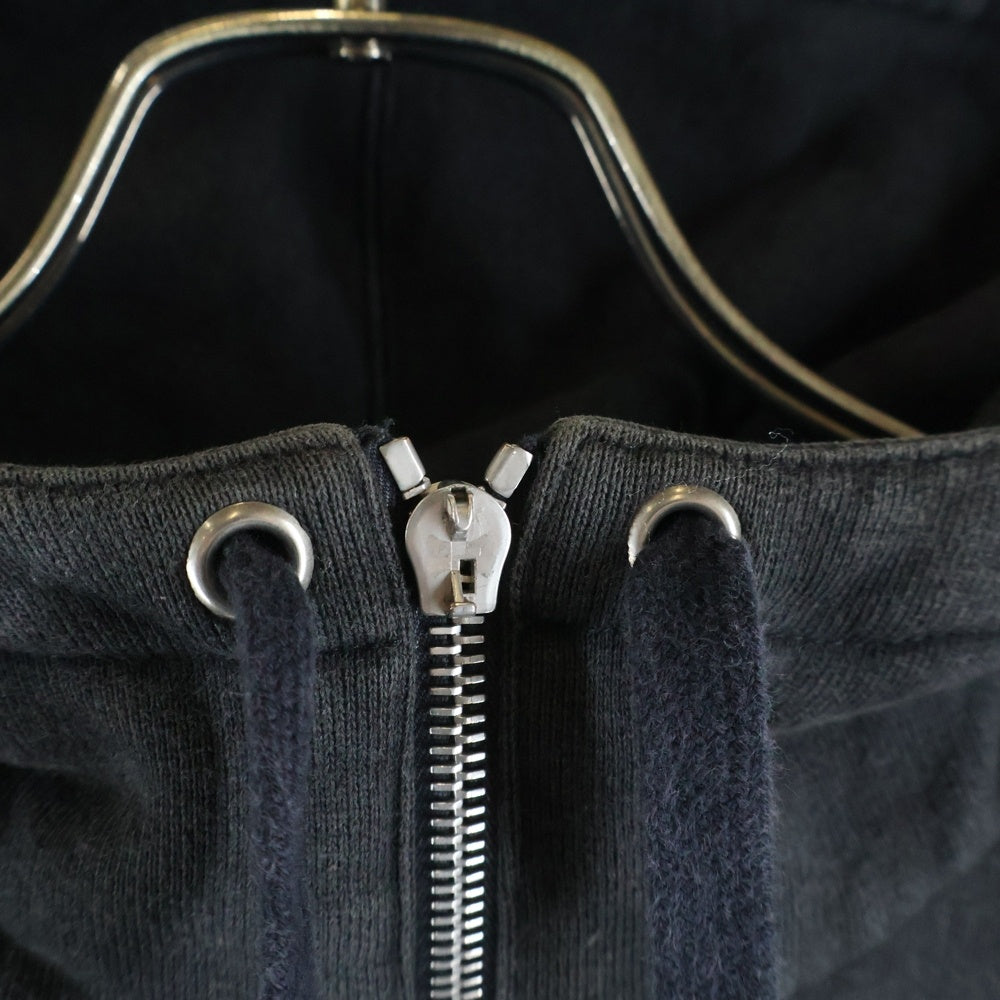 GUCCI(グッチ) 20AW GGロゴ アームライン ハーフジップ プルオーバー スウェットパーカー フーディ ブラック 627079 XJCOH