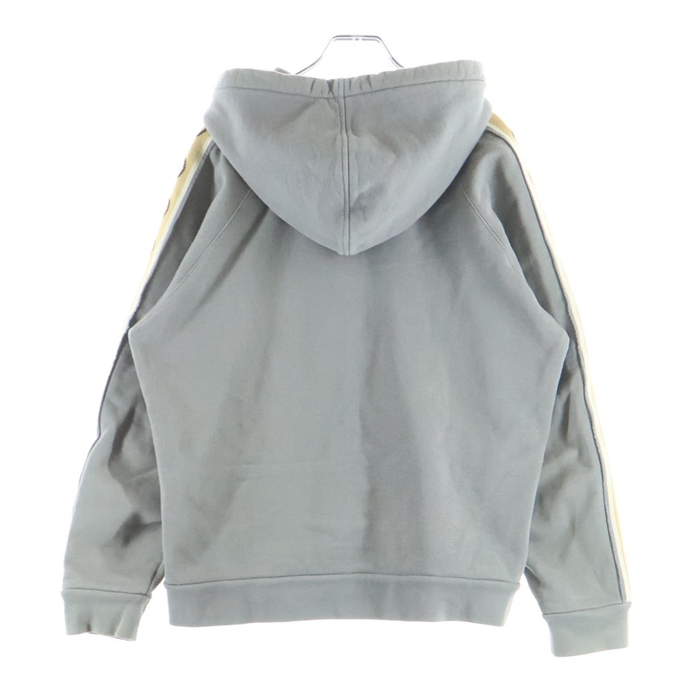 GUCCI(グッチ) 21AW コットンジャージー フーデッドスウェットシャツ サイドロゴパーカー グレー 596230 XJBUW