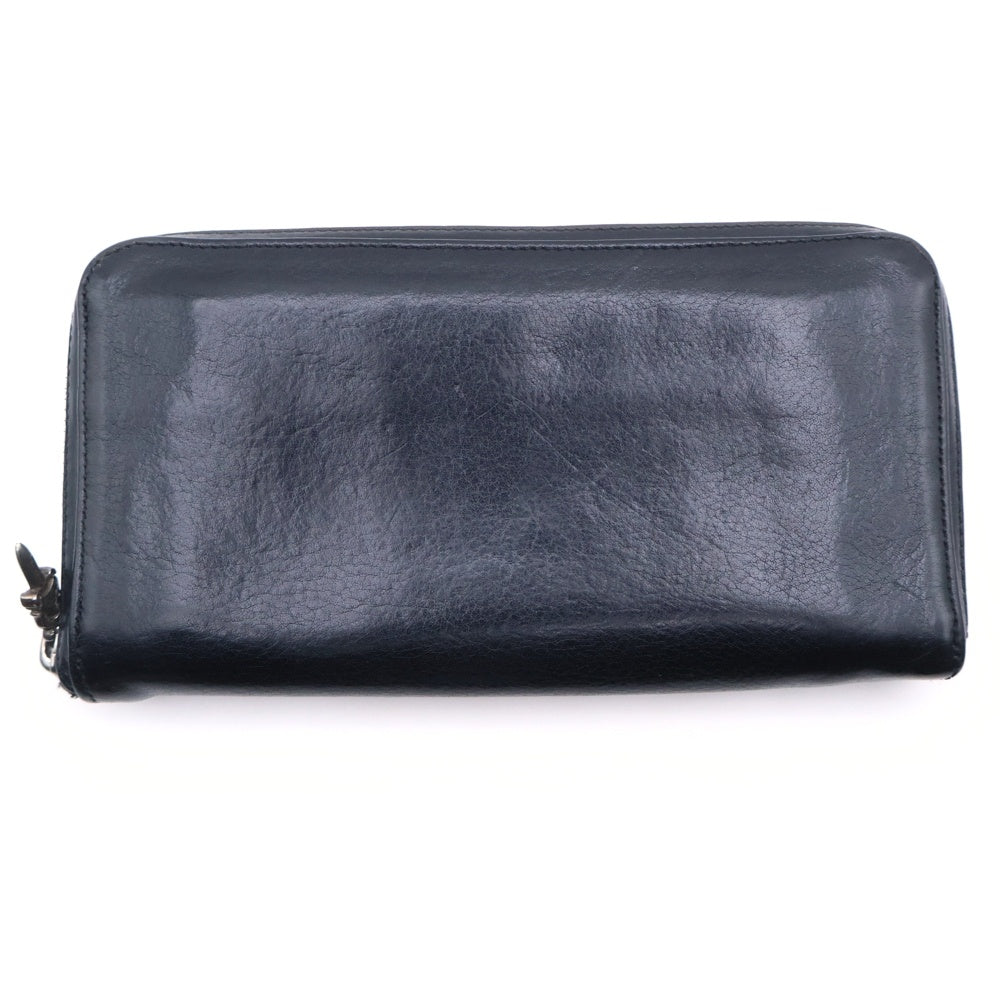 CHROME HEARTS(クロムハーツ) REC F ZIP 3セメタリー クロスパッチ ラウンドファスナーウォレット 長財布 ブラック BCA368