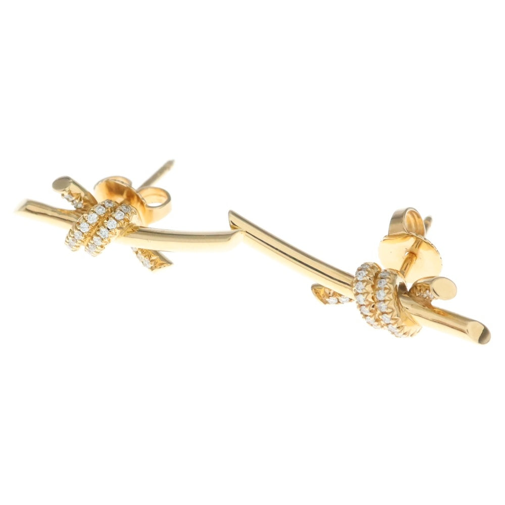 TIFFANY & Co.(ティファニー) ノット ダイヤモンド ピアス Au750PG ピンクゴールド ジュエリー レディース