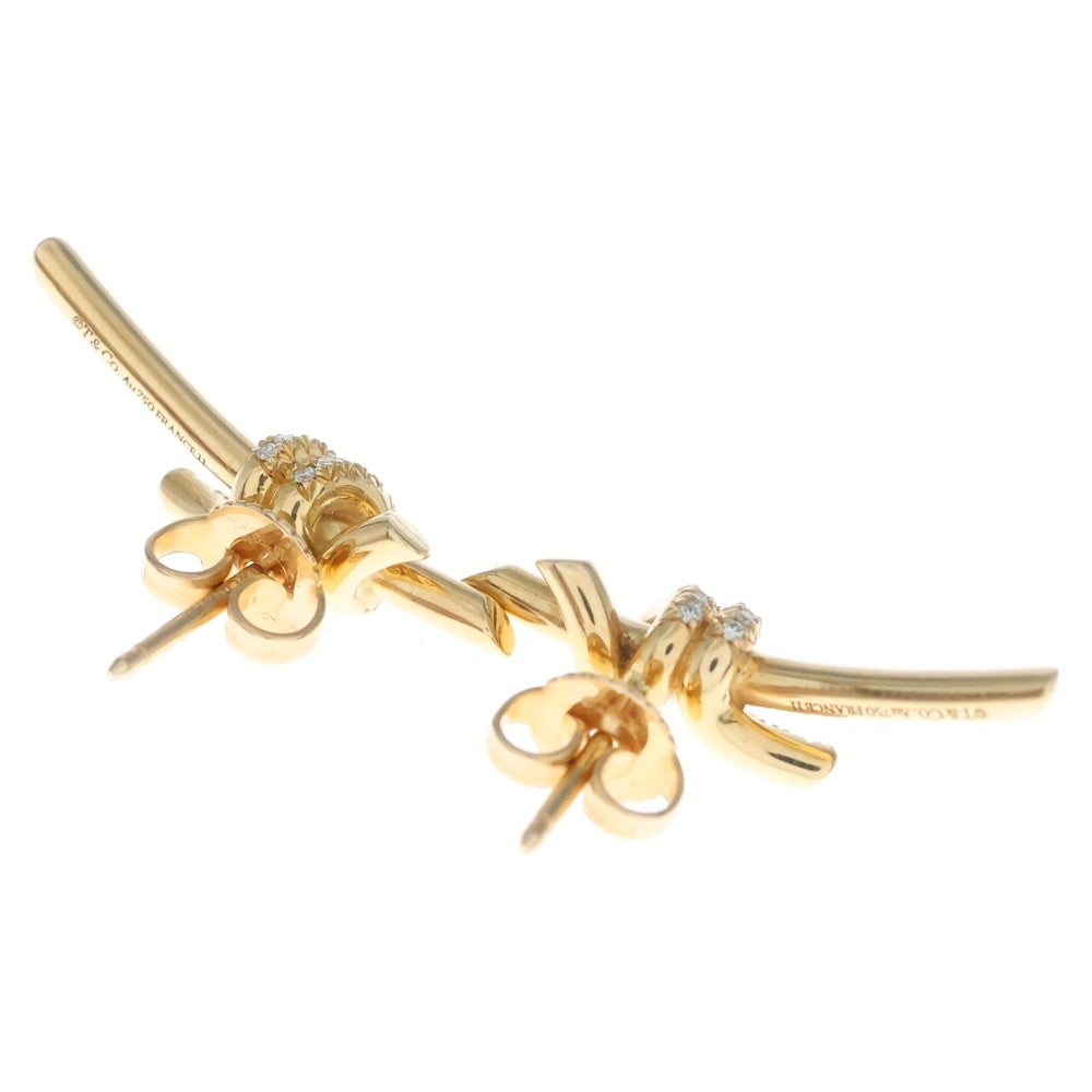 TIFFANY & Co.(ティファニー) ノット ダイヤモンド ピアス Au750PG ピンクゴールド ジュエリー レディース