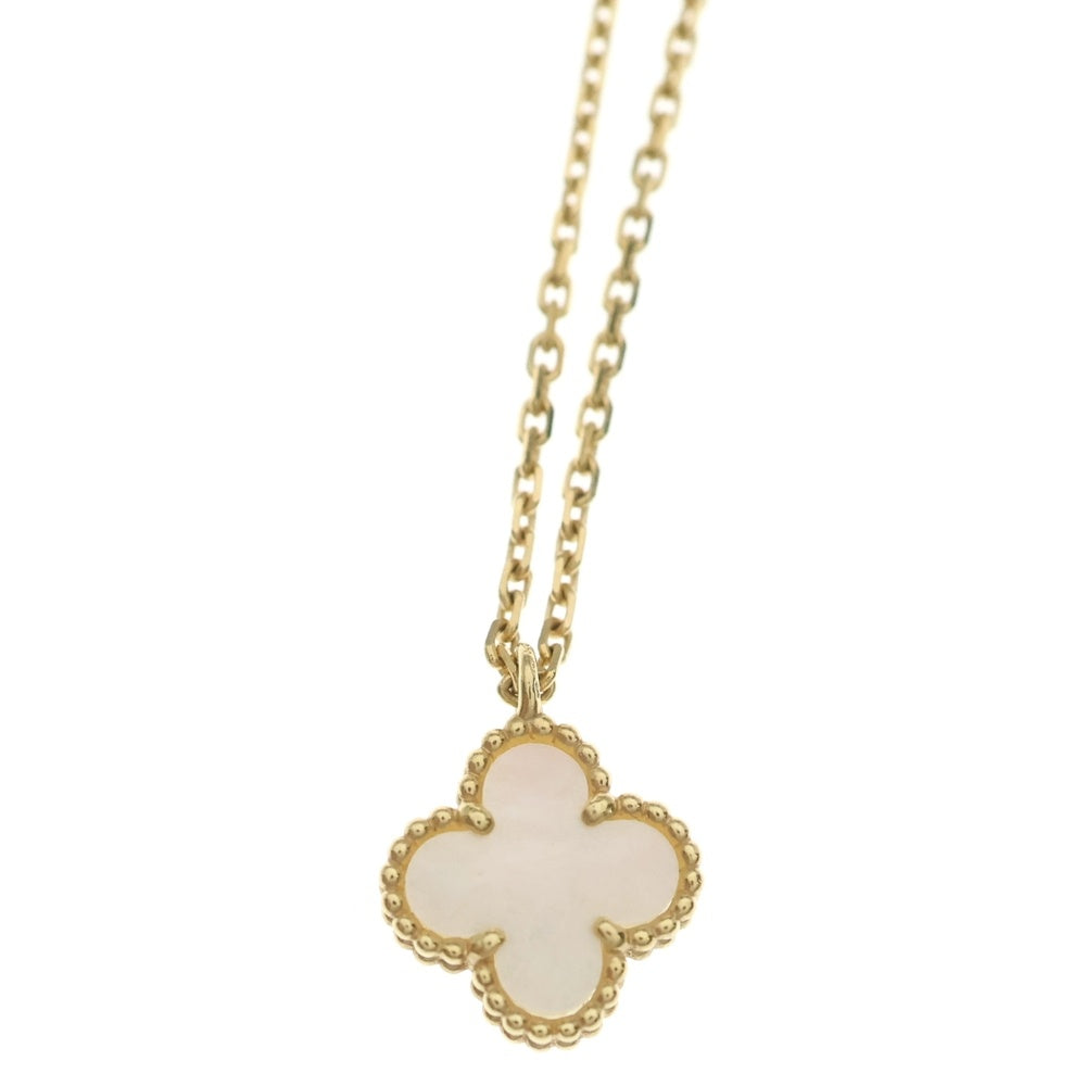 Van Cleef & Arpels(ヴァンクリーフアンドアーペル) スウィートアルハンブラ ネックレス マザーオブパール イエローゴールド K18YG VCARF69100 ジュエリー