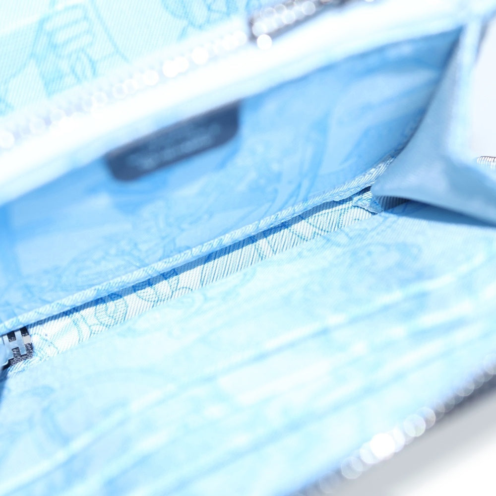 HERMES(エルメス) アザップシルクイン コンパクト アルドワー×ブルーブリュム エプソン シルバー金具 K刻印 レディース