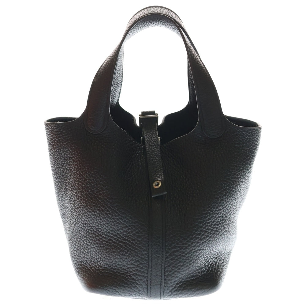 HERMES(エルメス) ピコタンロックPM ノワール トリヨンクレマンス ハンドバッグ シルバー金具 Y刻印 レディース