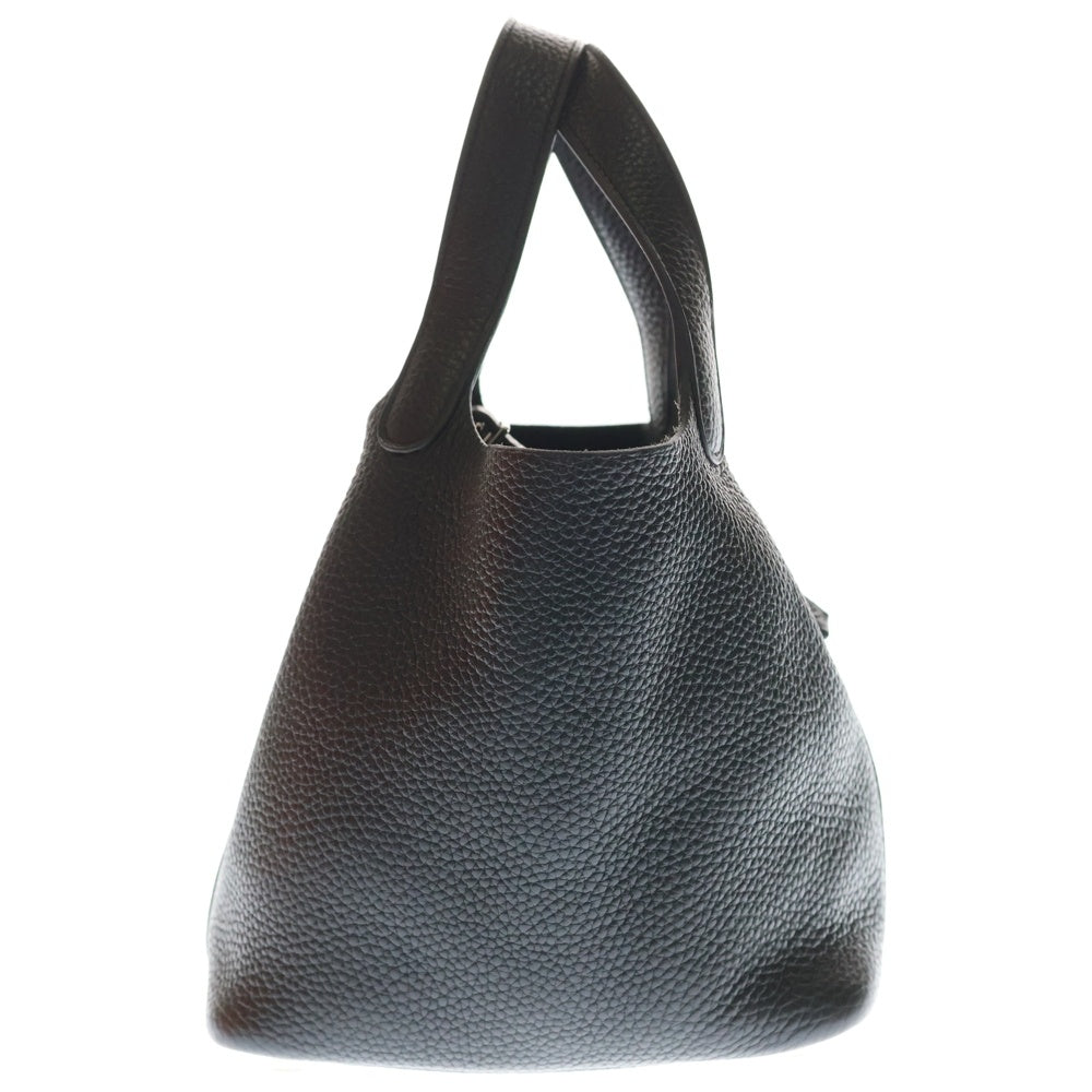 HERMES(エルメス) ピコタンロックPM ノワール トリヨンクレマンス ハンドバッグ シルバー金具 Y刻印 レディース
