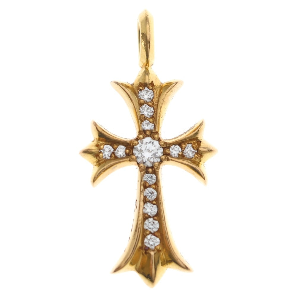 CHROME HEARTS(クロムハーツ) 22K TNY CRSF P/DIA タイニーファットクロス PAVEダイヤ ペンダントトップ ゴールドBCA033
