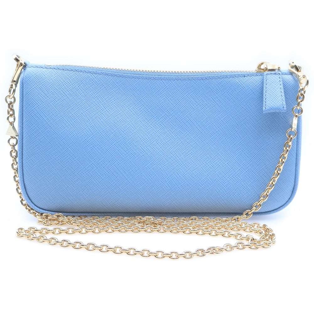 PRADA(プラダ) ASTRALE サフィアーノレザー ショルダーバッグ ブルー 1BC245 レディース