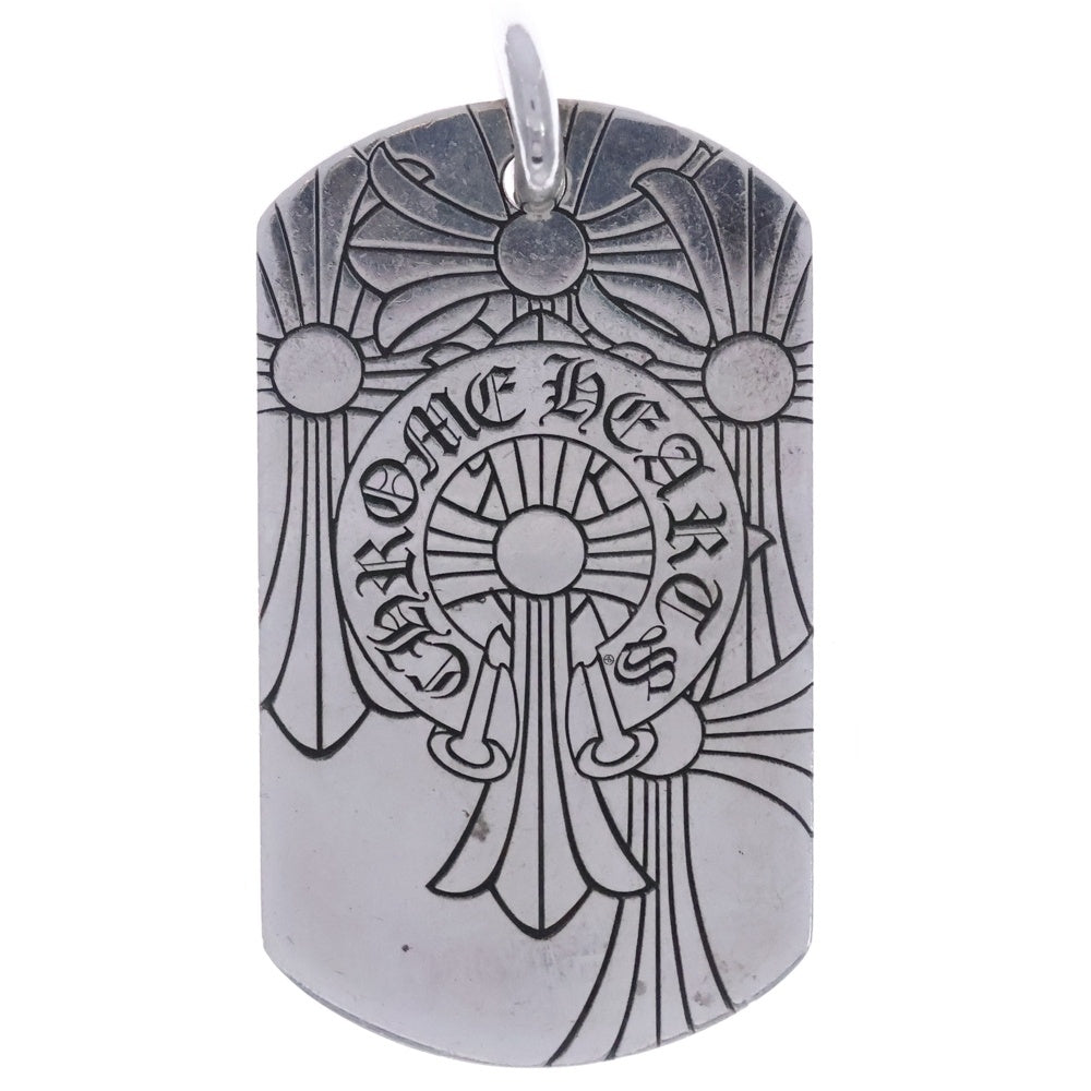 CHROME HEARTS(クロムハーツ) D TAG GOD BLESS ゴッド ブレス ザ ワールド ドッグタグ ネックレス セメタリークロス