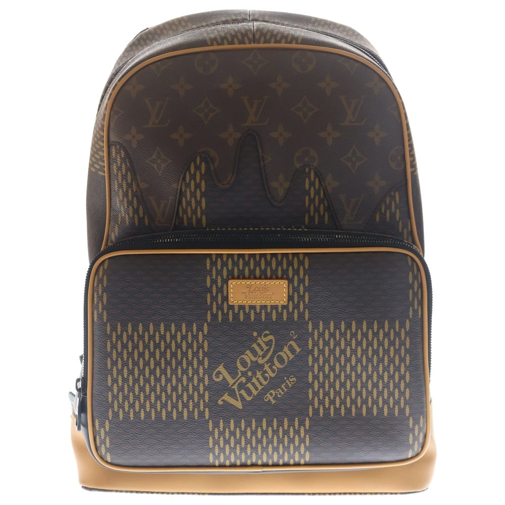 LOUIS VUITTON(ルイヴィトン) ×NIGO ニゴー LVスクエアード ダミエ ジャイアント PVC レザー バックパック リュックサック ブラック金具 ブラウン N40380