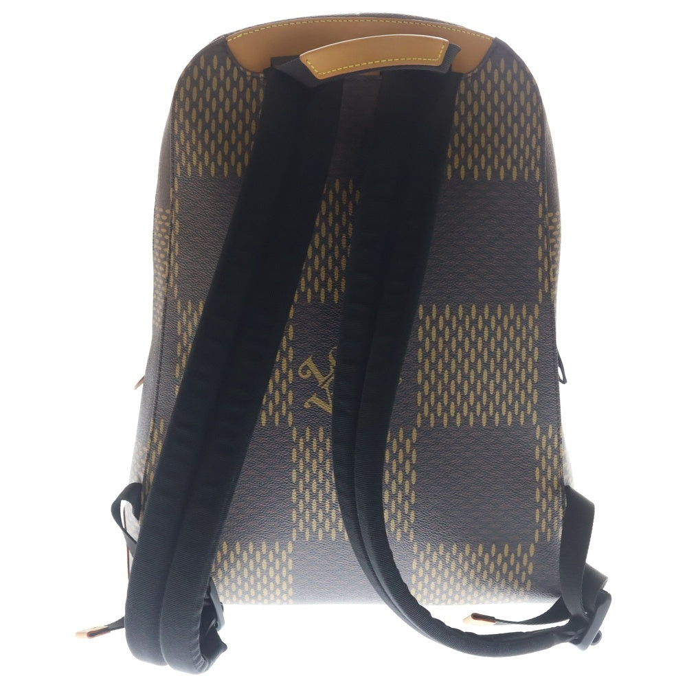 LOUIS VUITTON(ルイヴィトン) ×NIGO ニゴー LVスクエアード ダミエ ジャイアント PVC レザー バックパック リュックサック ブラック金具 ブラウン N40380