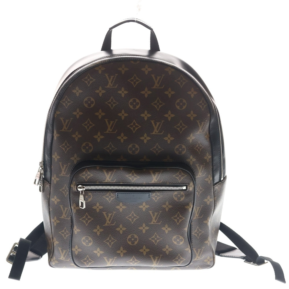 LOUIS VUITTON(ルイヴィトン) ジョッシュ モノグラムマカサー PVC レザー バックパック リュックサック シルバー金具 ブラウン/ブラック M41530 レディース