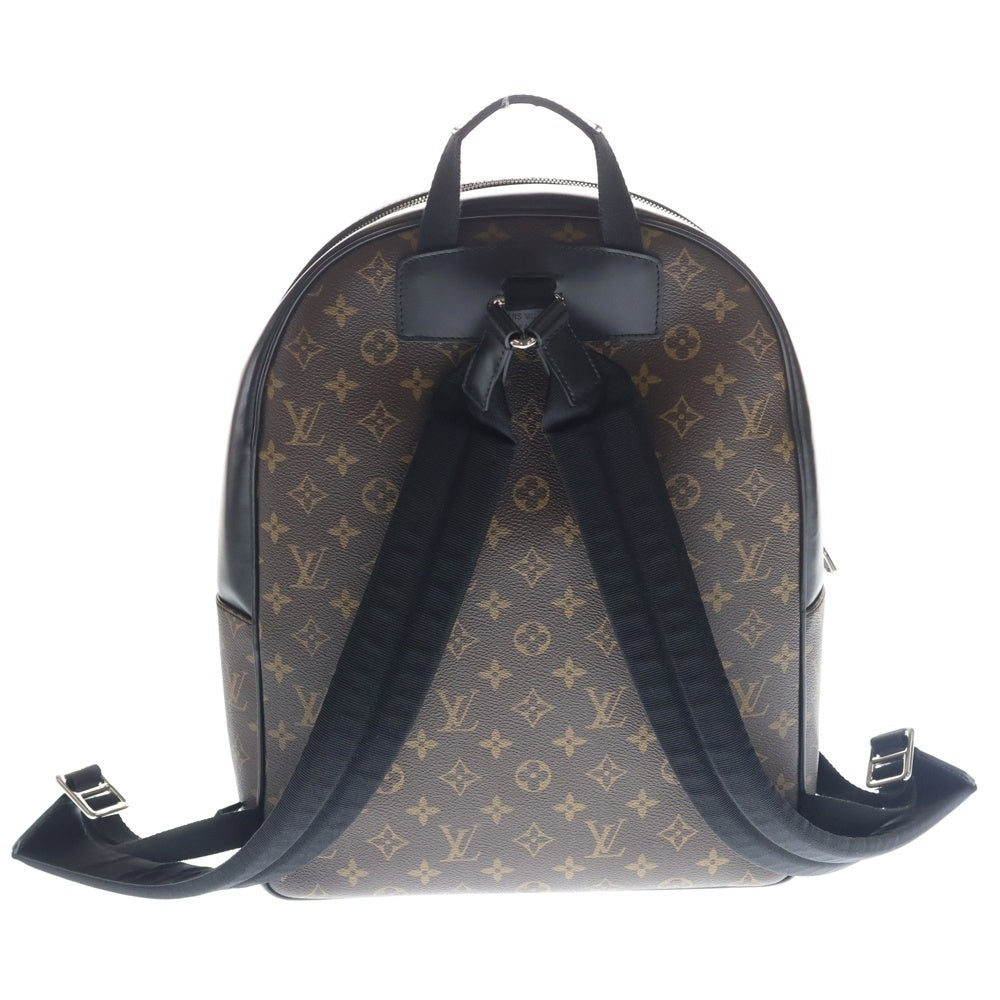 LOUIS VUITTON(ルイヴィトン) ジョッシュ モノグラムマカサー PVC レザー バックパック リュックサック シルバー金具 ブラウン/ブラック M41530 レディース