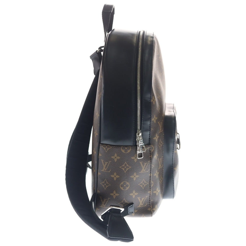 LOUIS VUITTON(ルイヴィトン) ジョッシュ モノグラムマカサー PVC レザー バックパック リュックサック シルバー金具 ブラウン/ブラック M41530 レディース