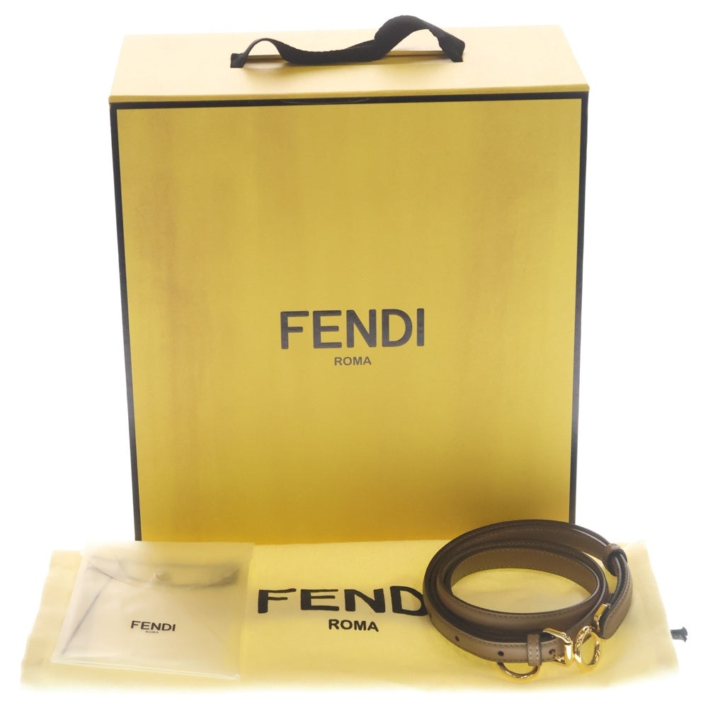 FENDI(フェンディ) ピーカブー ミニ 2WAYバッグ ハンドバッグ ショルダーバッグ ベージュ カーフレザー 8BN244 ゴールド金具 レディース