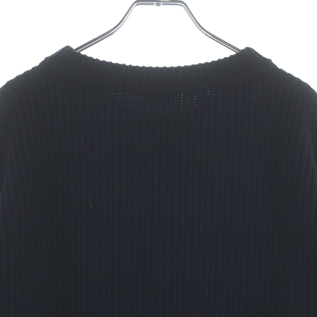 CELINE(セリーヌ) ロゴ オーバーサイズ リブ編みニット ブラック ウール 2A19R423P レディース
