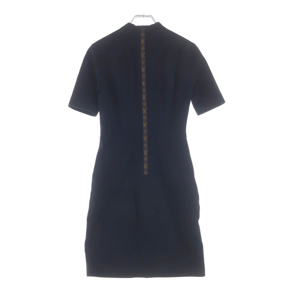 LOUIS VUITTON(ルイヴィトン) モノグラム ショートスリーブハイネックフィットドレス ワンピース ブラック RW202W NHY FJDR25 レディース