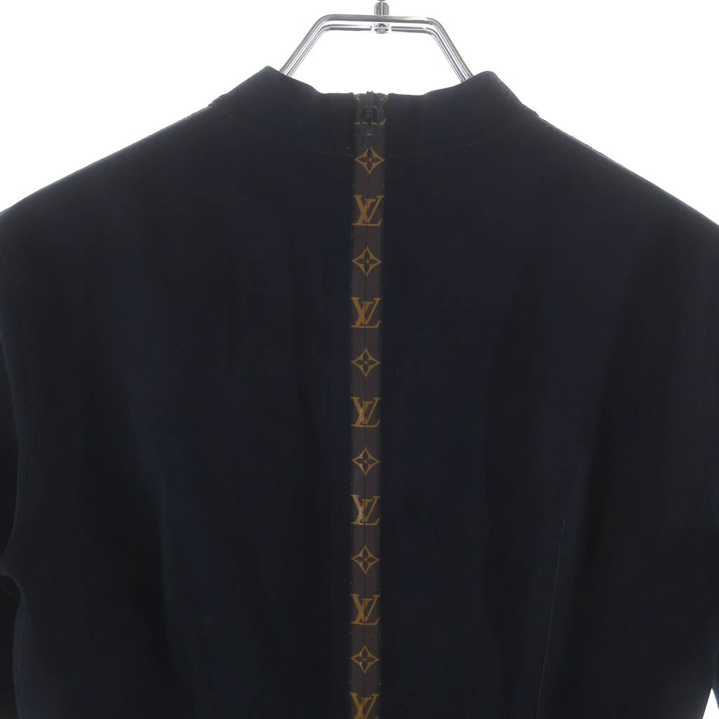 LOUIS VUITTON(ルイヴィトン) モノグラム ショートスリーブハイネックフィットドレス ワンピース ブラック RW202W NHY FJDR25 レディース