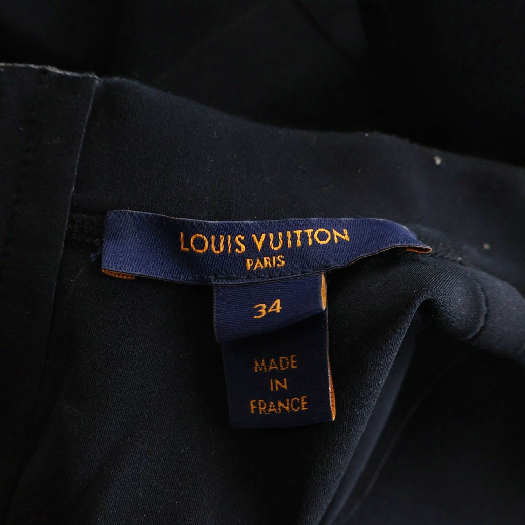 LOUIS VUITTON(ルイヴィトン) モノグラム ショートスリーブハイネックフィットドレス ワンピース ブラック RW202W NHY FJDR25 レディース