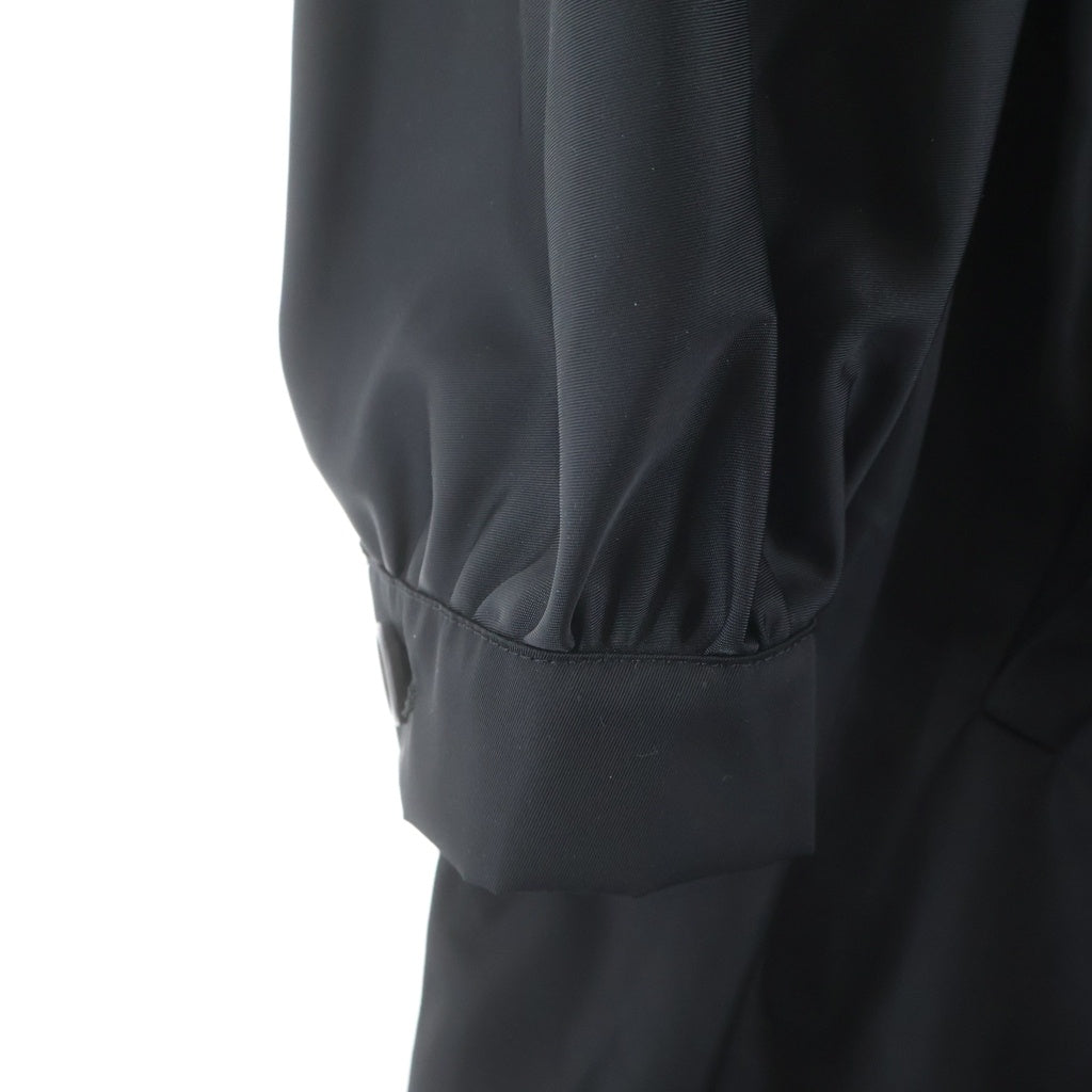 PRADA(プラダ) Re-Nylon リナイロン トライアングルロゴプレート ジップアップ コート ブラック レディース