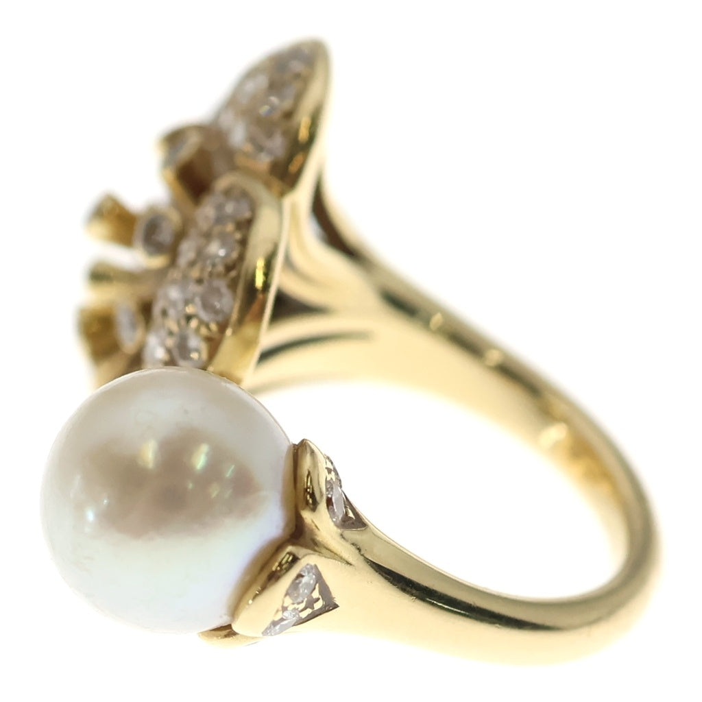 Van Cleef & Arpels(ヴァンクリーフアンドアーペル) パールデュオ リング 750YG イエローゴールド ダイヤモンド パール 9.3mm レディース