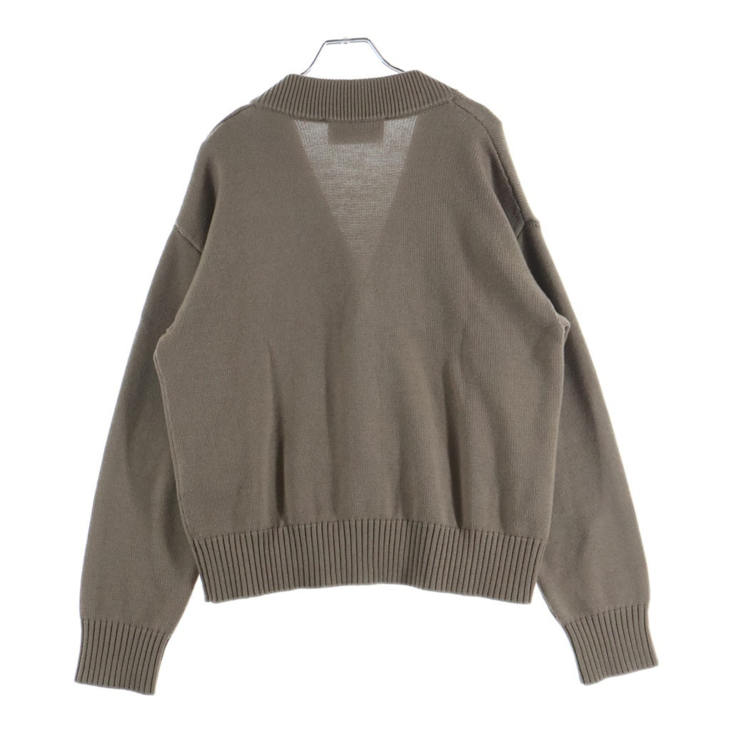 ami paris(アミパリス) Ami de Coeur カーディガン ベージュ×エクリュ ウール×コットン #S UKC380.KN0156