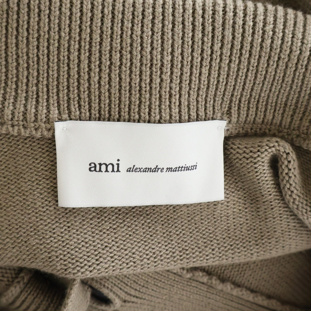 ami paris(アミパリス) Ami de Coeur カーディガン ベージュ×エクリュ ウール×コットン #S UKC380.KN0156