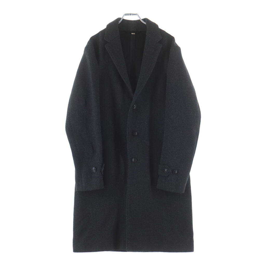 BURBERRY(バーバリー) ヘリンボーン ウール 3B チェスターコート グレー 4023370