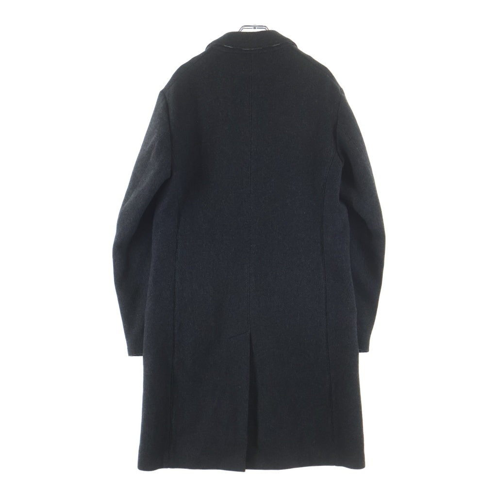 BURBERRY(バーバリー) ヘリンボーン ウール 3B チェスターコート グレー 4023370