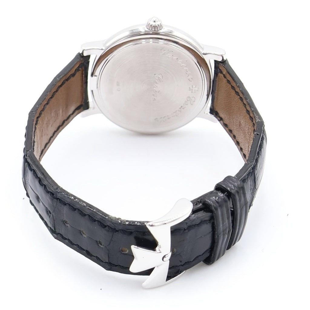 VACHERON CONSTANTIN(バシュロンコンスタンタン) リール 白文字盤 手巻き レザーベルト 腕時計 K18WG ホワイトゴールド 91060/000G