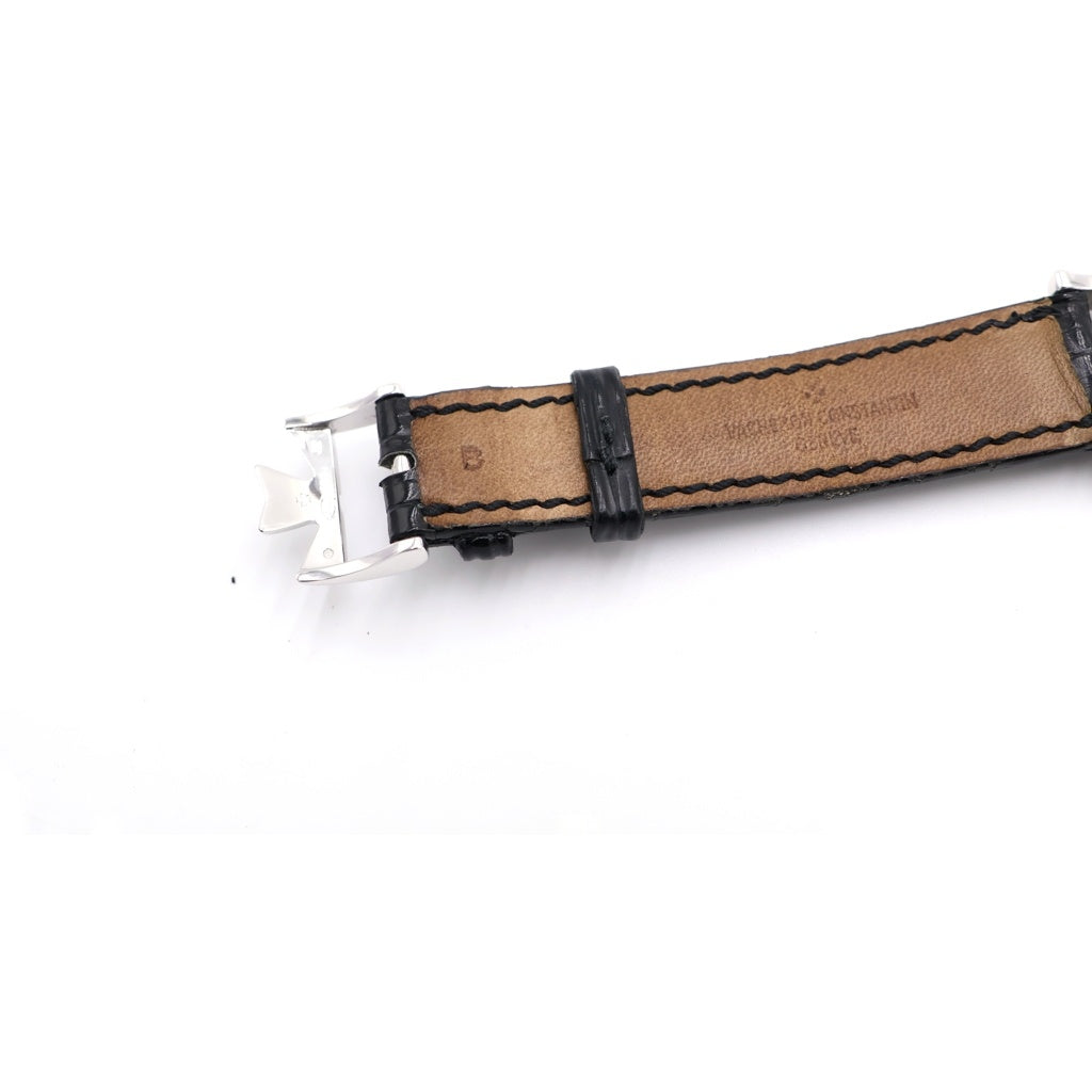 VACHERON CONSTANTIN(バシュロンコンスタンタン) リール 白文字盤 手巻き レザーベルト 腕時計 K18WG ホワイトゴールド 91060/000G