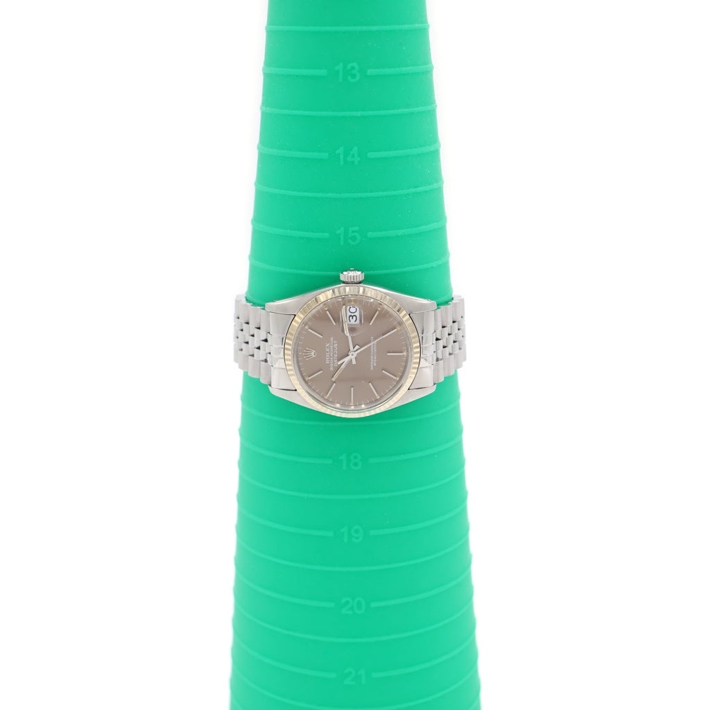 ROLEX(ロレックス) デイトジャスト グレー文字盤 SS×WG/AT ステンレス×ホワイトゴールド オートマ 自動巻き 腕時計 16014