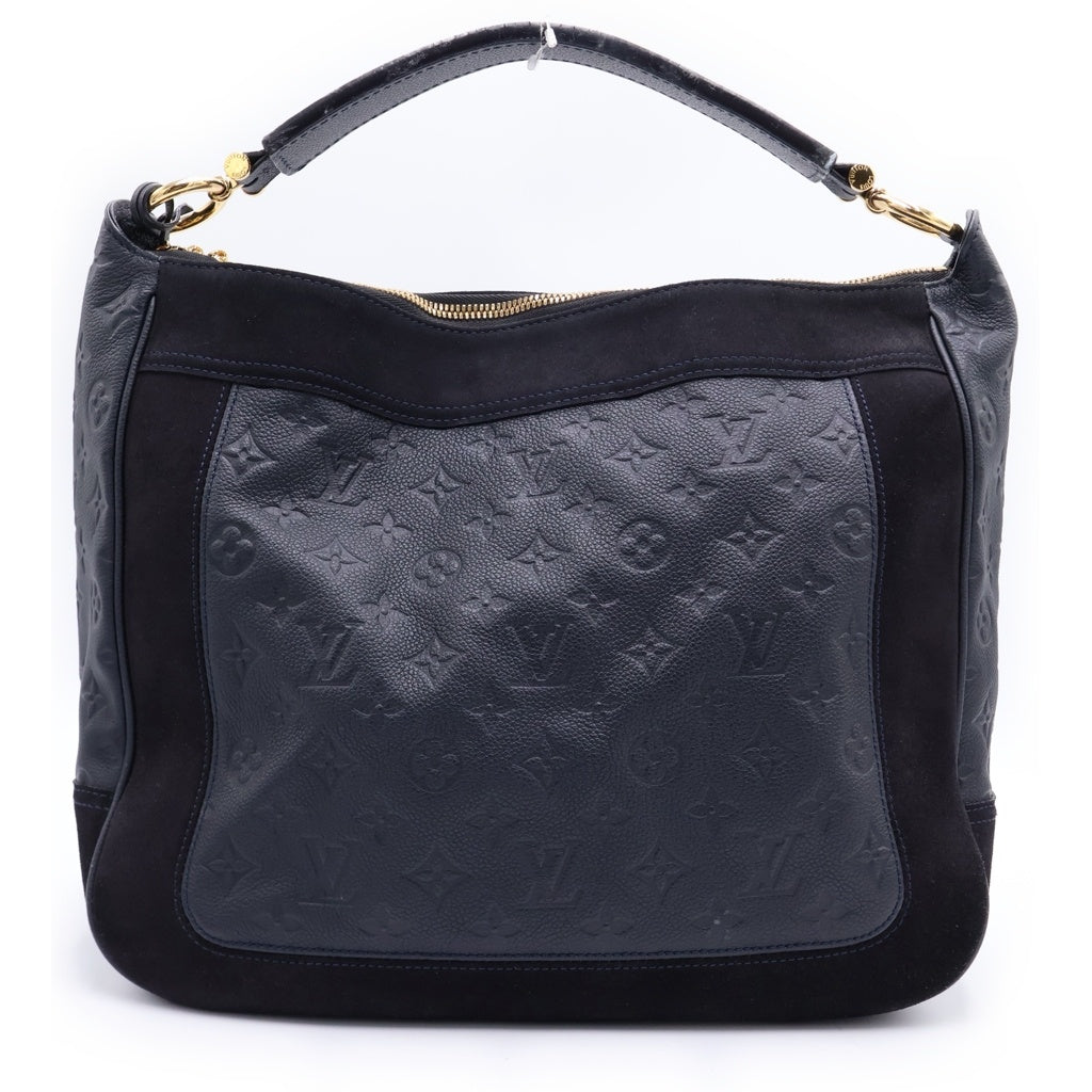 LOUIS VUITTON(ルイヴィトン) モノグラムアンプラント オダシューズMM ハンドバッグ ダークネイビー ノワール レザー M40589 ゴールド金具 レディース