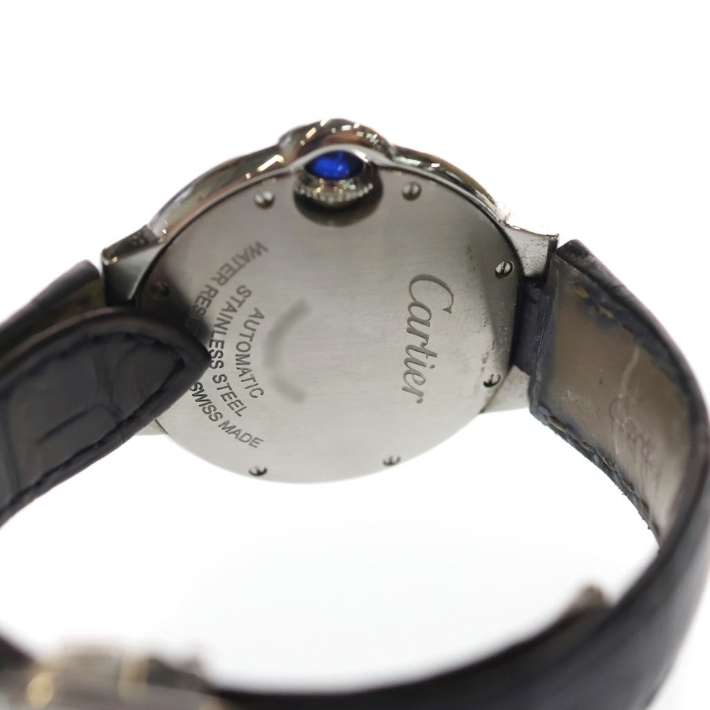 Cartier(カルティエ) バロンブルー シルバー文字盤 レザーベルト 自動巻き 腕時計 シルバー W6920085