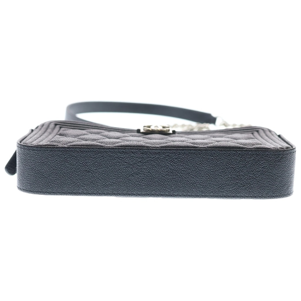 CHANEL(シャネル) ボーイシャネル キャビアスキン チェーンウォレット バッグ シルバー金具 A84069 レディース
