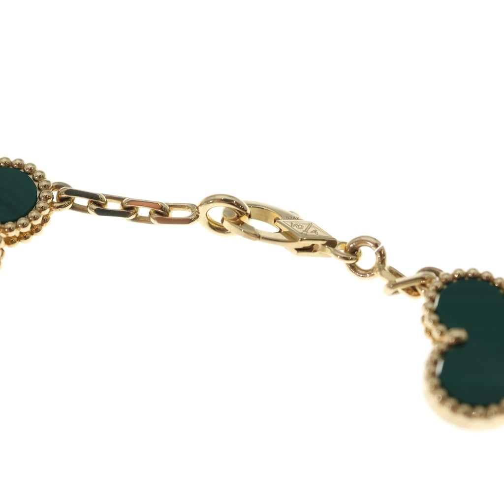 Van Cleef & Arpels(ヴァンクリーフアンドアーペル) ヴィンテージアルハンブラ 10モチーフ ネックレス マラカイト Au750YG VCAR03QJ00 ジュエリー