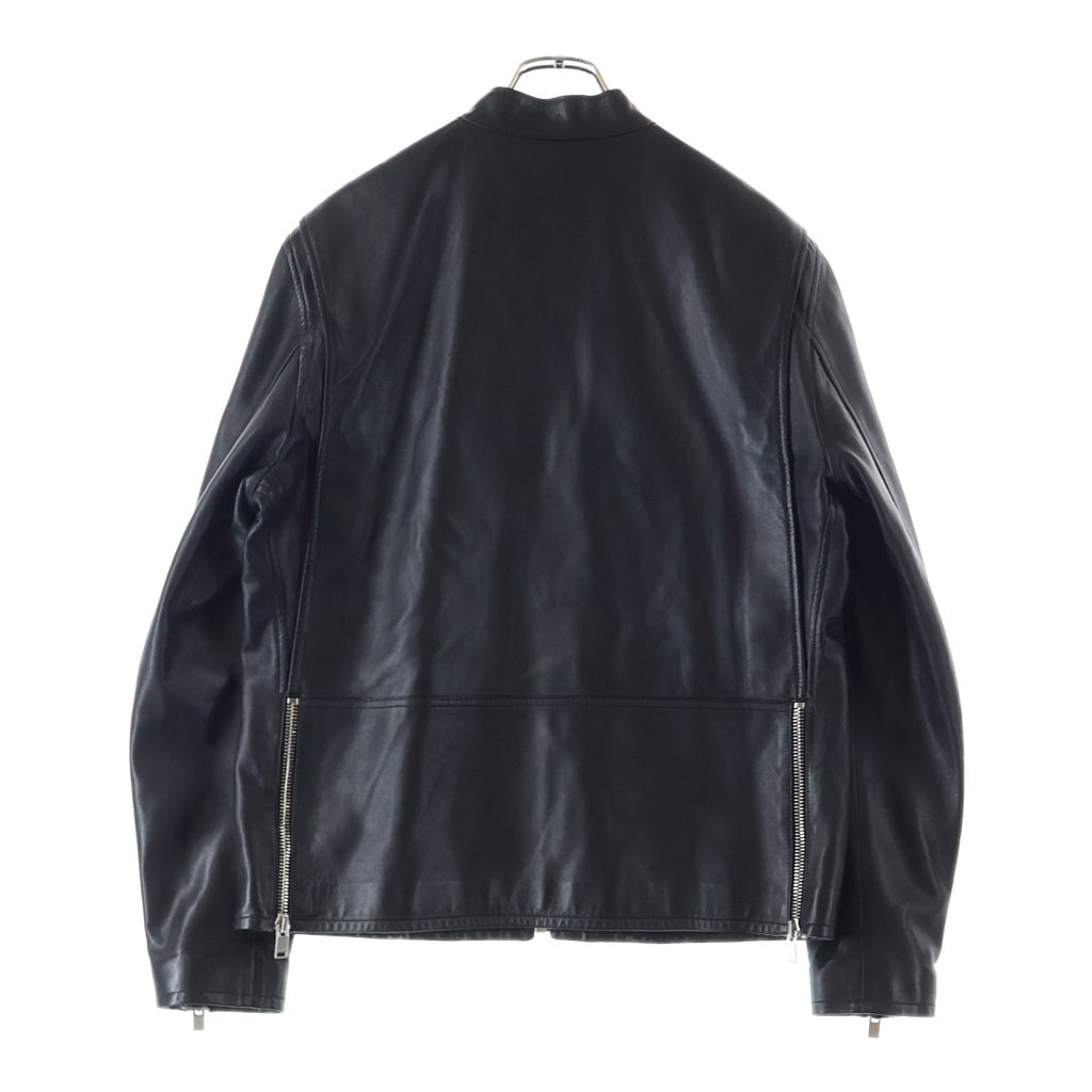 SAINT LAURENT PARIS(サンローランパリ) キースレーサー ラムスキン レザー ジップアップ シングルライダース ジャケット ブラック 362239