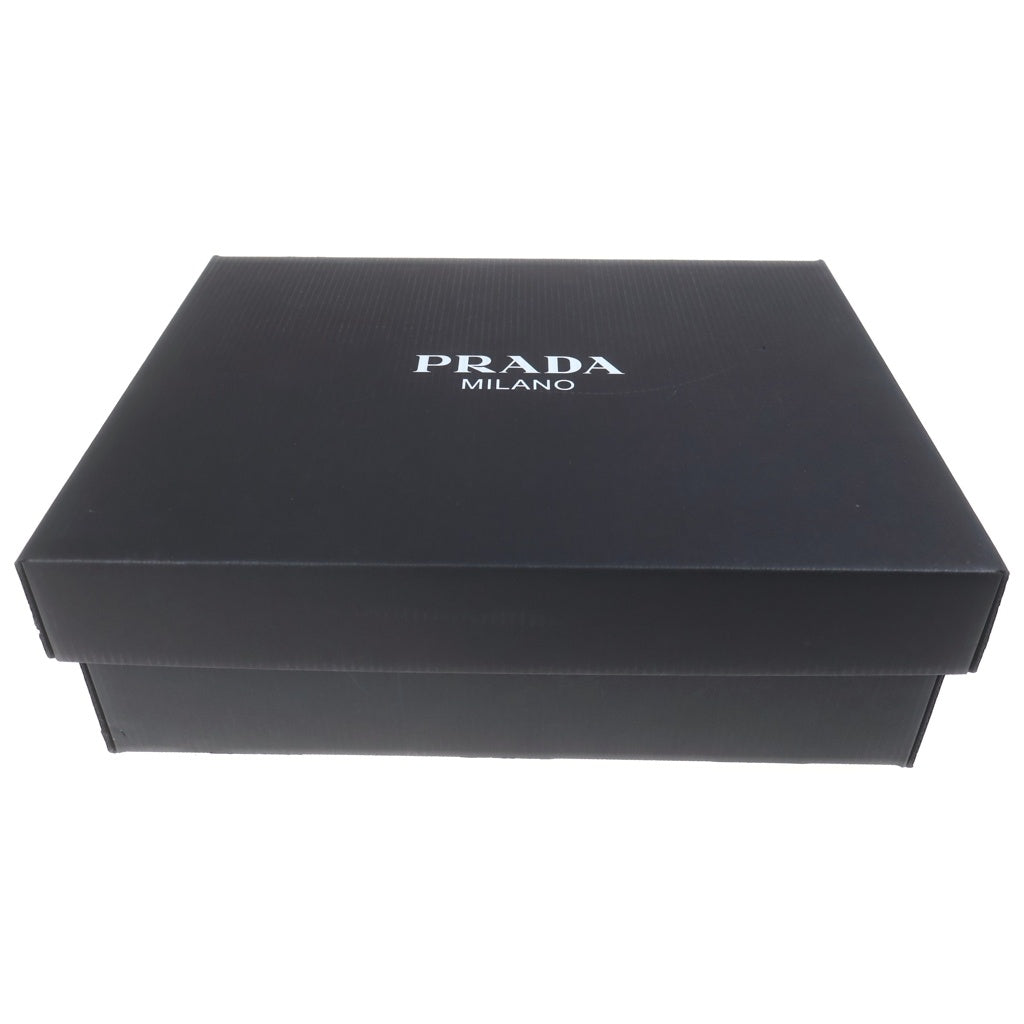 PRADA(プラダ) ダウンタウン ボールド トライアングルロゴプレート レザー レースアップ 厚底 ローカットシューズ スニーカー ホワイト レディース 1E792M