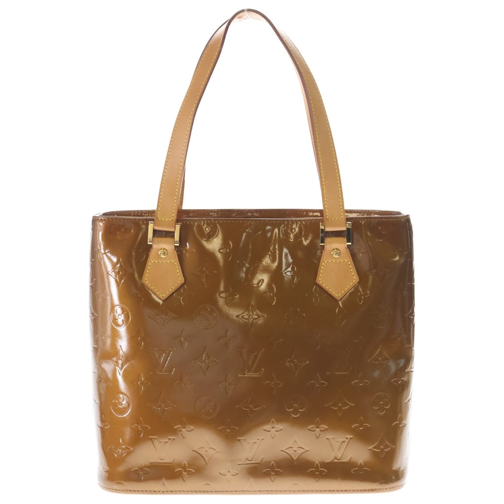 LOUIS VUITTON(ルイヴィトン) ヴェルニ ヒューストン トートバッグ ハンドバッグ メタリックブラウン レザー×パテント M91122 ゴールド金具 レディース
