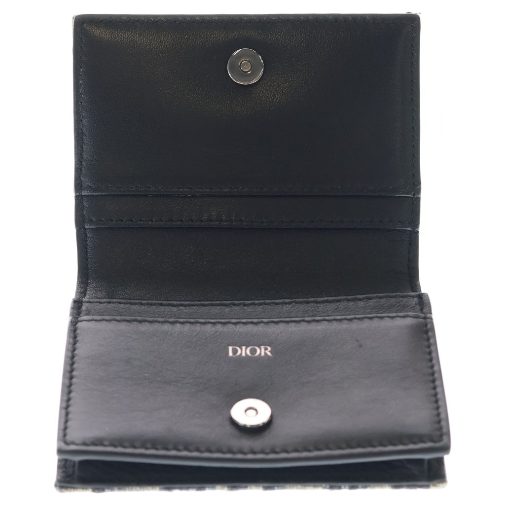 DIOR(ディオール) オブリーク カードケース 名刺入れ 小物入れ キャンバス×レザー ネイビー レディース