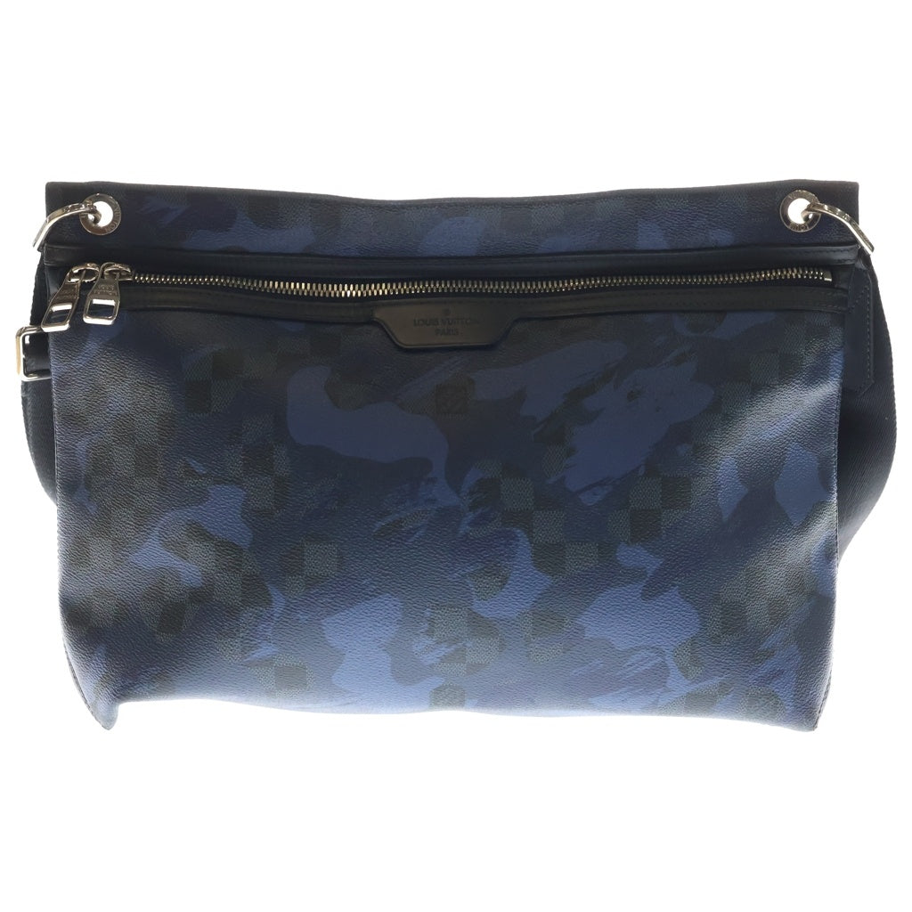 LOUIS VUITTON(ルイヴィトン) ダミエ・コバルト カモフラージュ ハンター ショルダーバッグ サコッシュバッグ ブルー レザー N41653 シルバー金具
