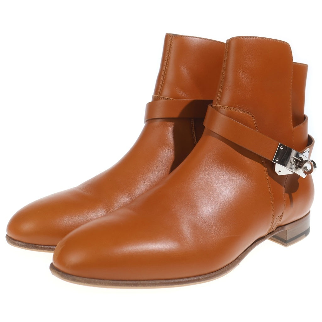 HERMES(エルメス) ケリー ネオ レザー ショートブーツ シューズ シルバー金具 ブラウン レディース
