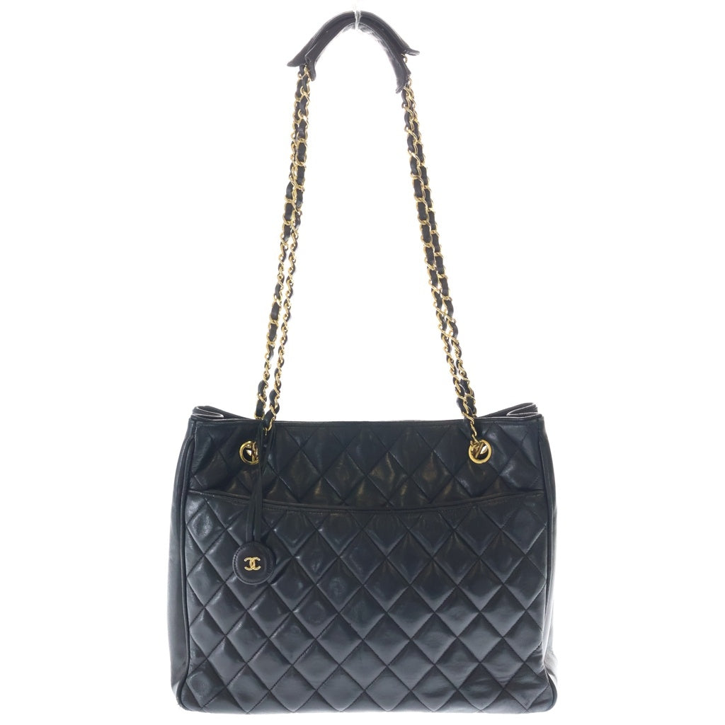 CHANEL シャネル　マトラッセ　チェーンハンドバッグ ラムスキン 黒 CHANEL(シャネル) マトラッセ チェーントートバッグ ハンドバッグ