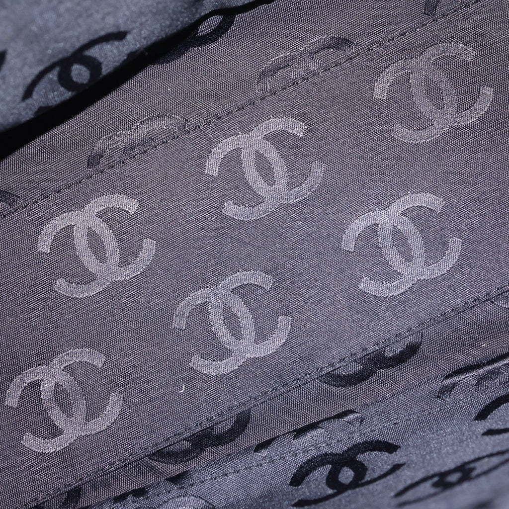 CHANEL(シャネル) ターンロック ステッチ チェーントートバッグ ショルダーバッグ ブラック キャビアスキン シルバー金具 レディース