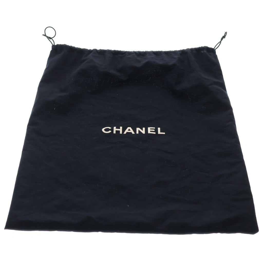 CHANEL(シャネル) ターンロック ステッチ チェーントートバッグ ショルダーバッグ ブラック キャビアスキン シルバー金具 レディース
