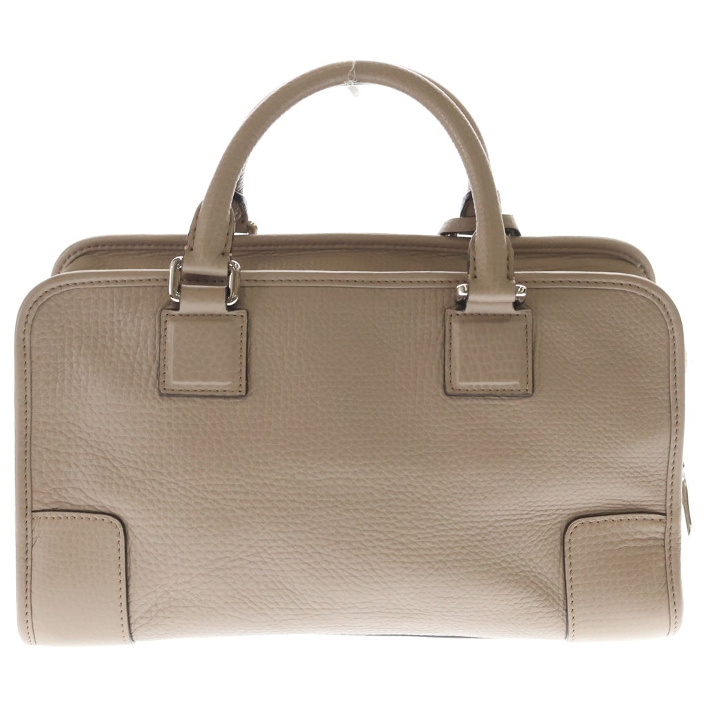 LOEWE(ロエベ) アマソナ28 ハンドバッグ ベージュ レザー シルバー金具 レディース