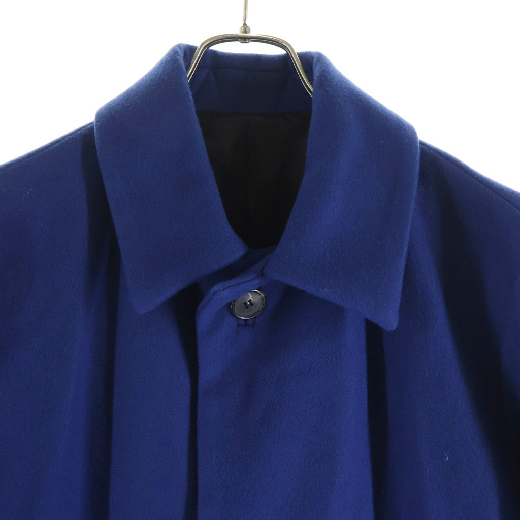 RAF SIMONS(ラフシモンズ) カシミヤ混 ウール ステンカラー ロングコート ブルー RS 6136