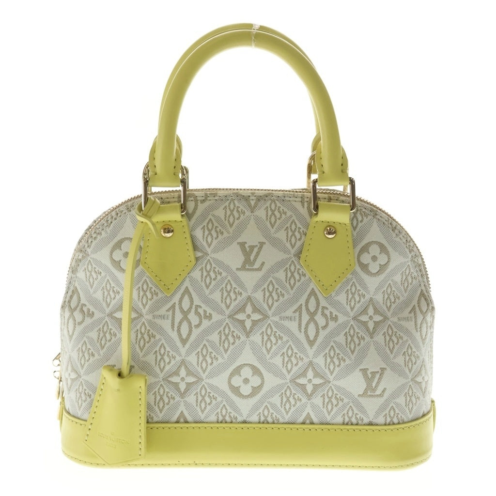 LOUIS VUITTON(ルイヴィトン) アルマBB 2WAYバッグ ハンドバッグ ショルダーバッグ ホワイト×ライトイエロー キャンバス×レザー M53476 ゴールド金具 レディース